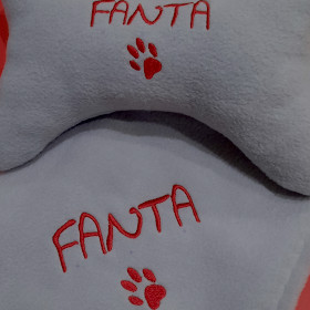 szary zestaw dla psa z imieniem fanta sweetapaszka.pl